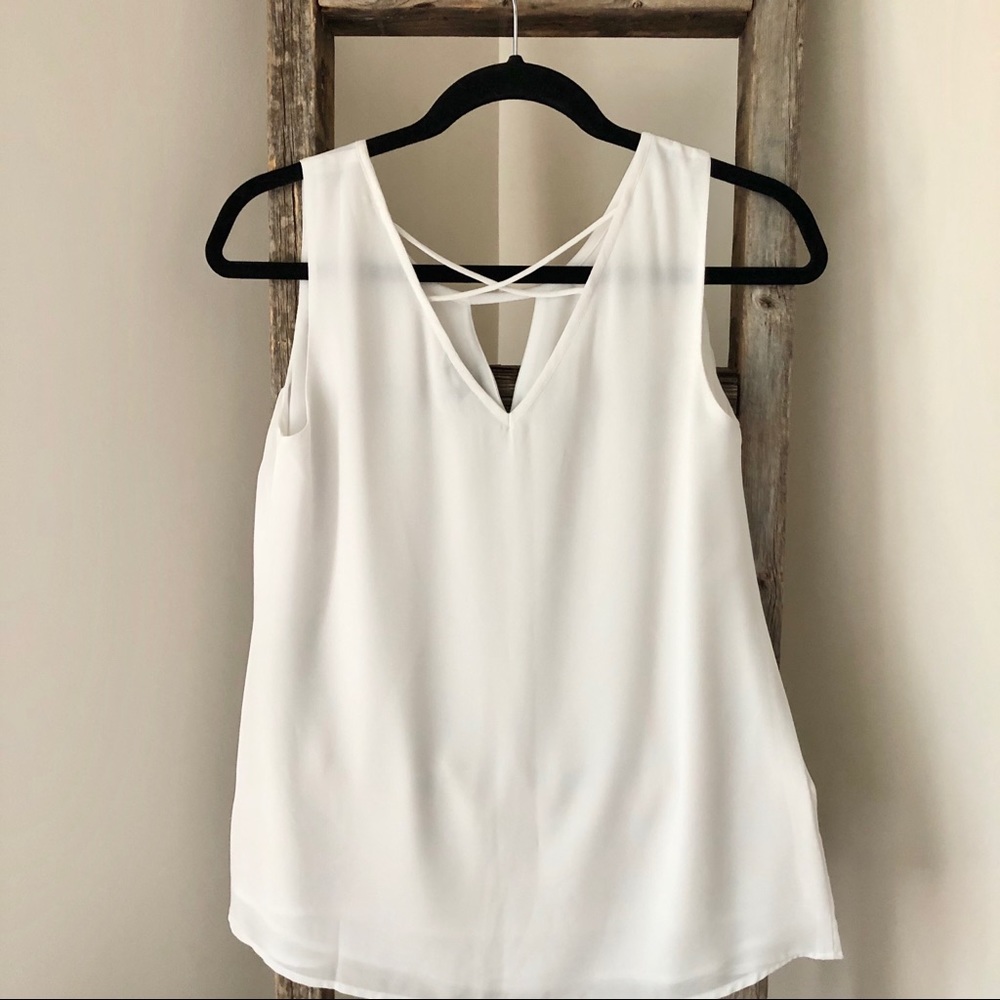 🧡Embroidered White Tank Top - Picture 3 of 6